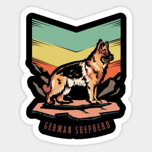 German Shepherd | Retro design for Dog Lovers Sticker